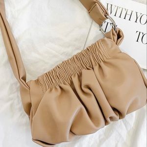 Beige Faux Leather Purse